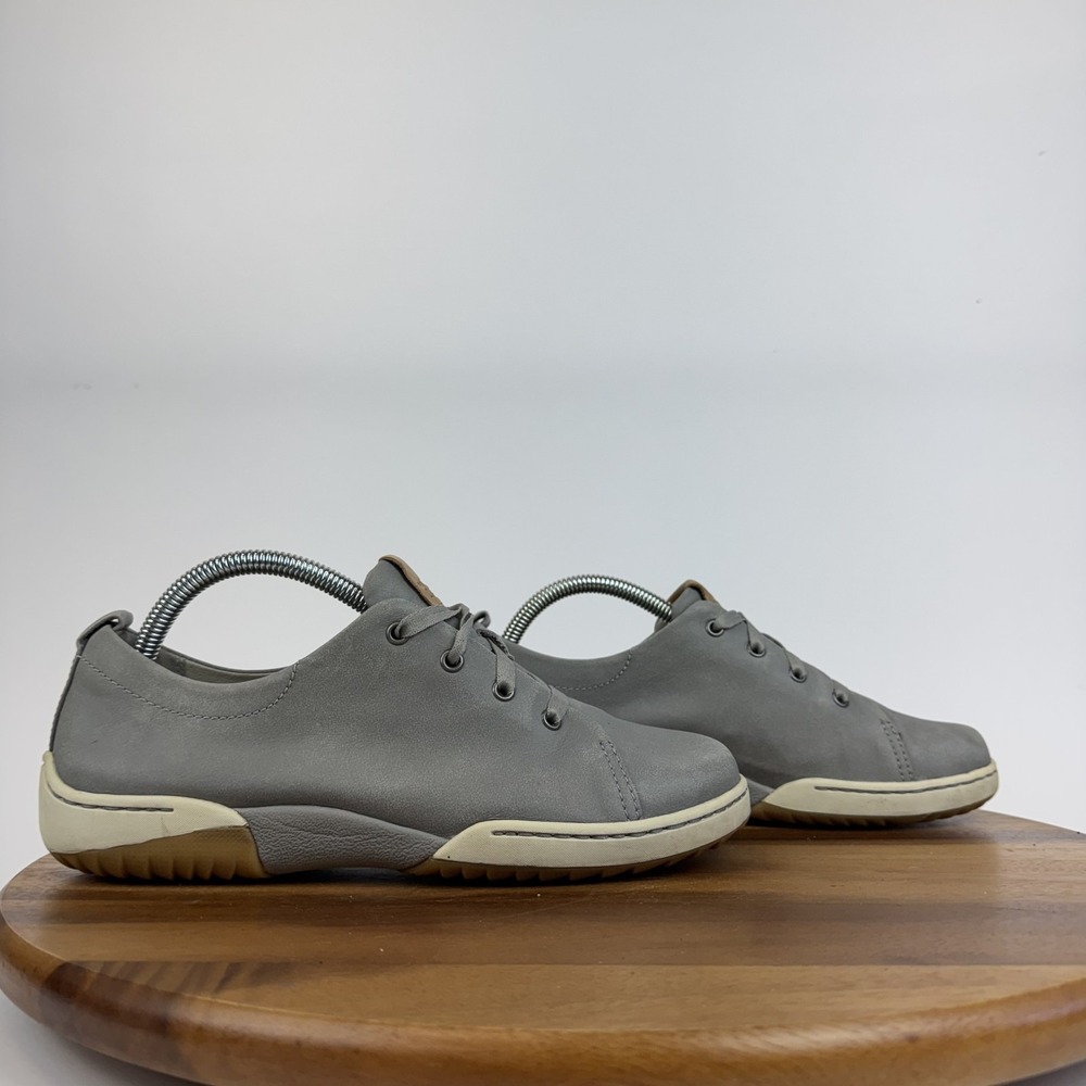Womens Dansko Renae Gray Leather Comfort Casual Sneakers Shoes Size 39 GUC